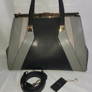 Chic Black and Gray Women's Satchel